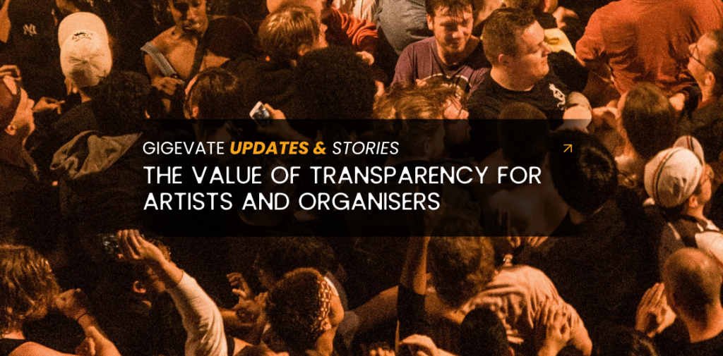 transparent event bookings for artists and organisers