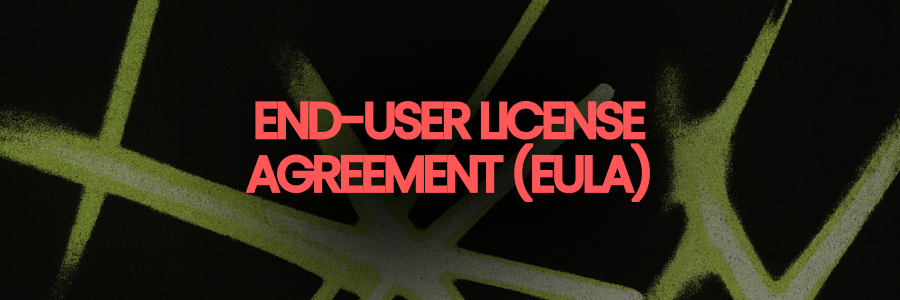 Header banner for the Gigevate End User License Agreement showing the Gigevate neon green branding on a dark background