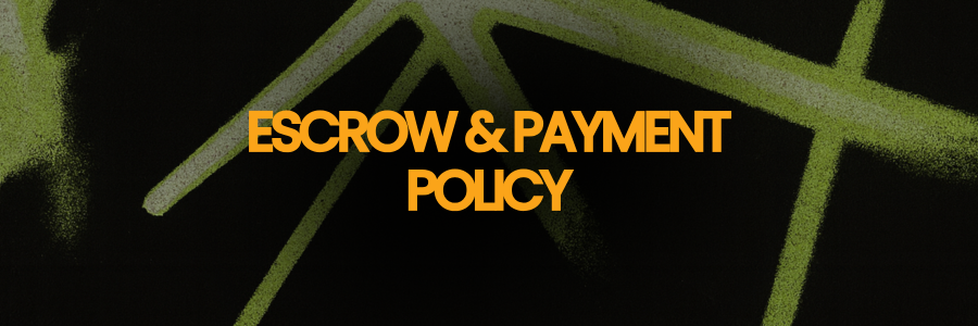 Header banner for the Gigevate Escrow and Payment Policy showing the Gigevate neon green branding on a dark background